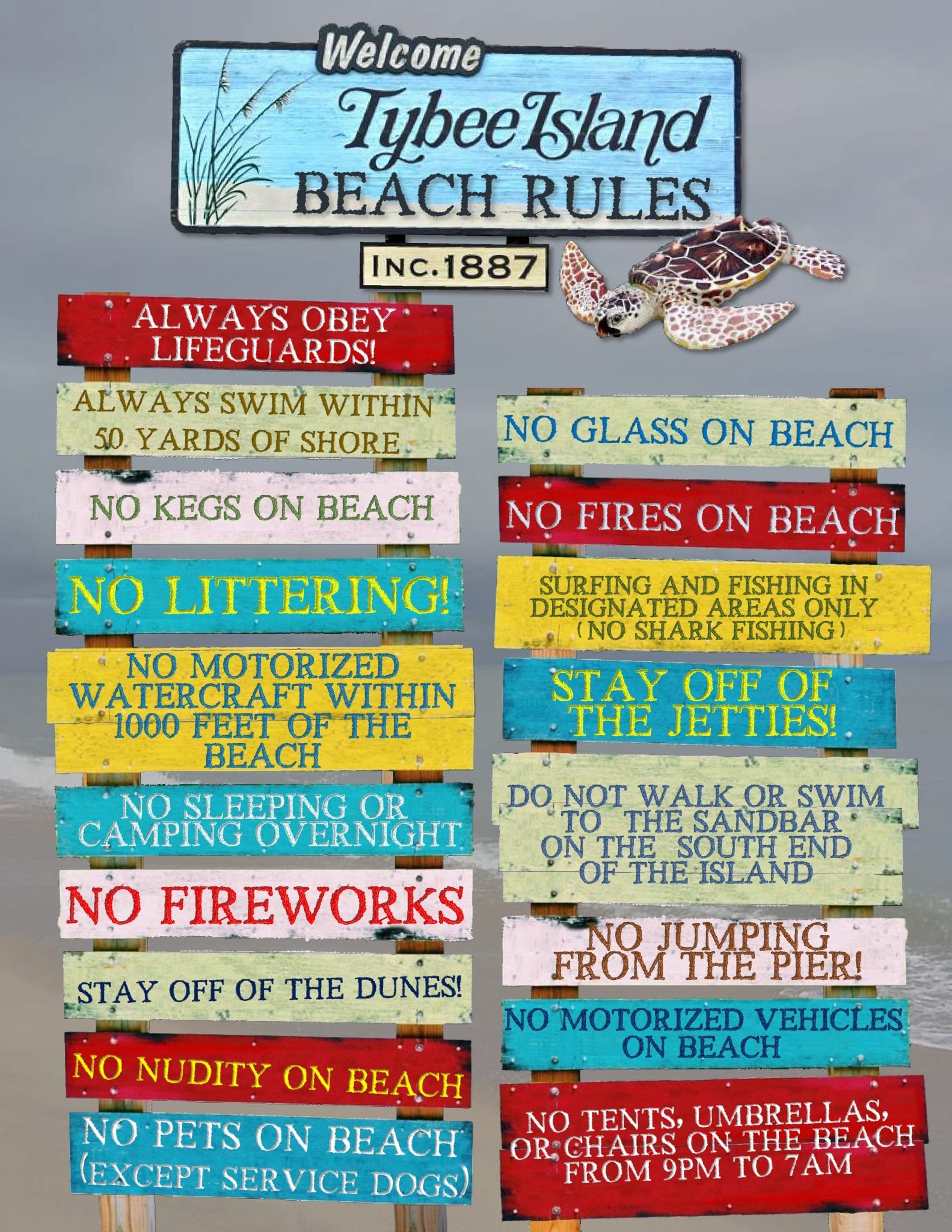 tybee island beach rules