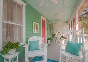 the screened porch at nora's cottage tybee island
