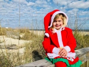 Mermaid Lacy celebrates a Tybee Island Christmas